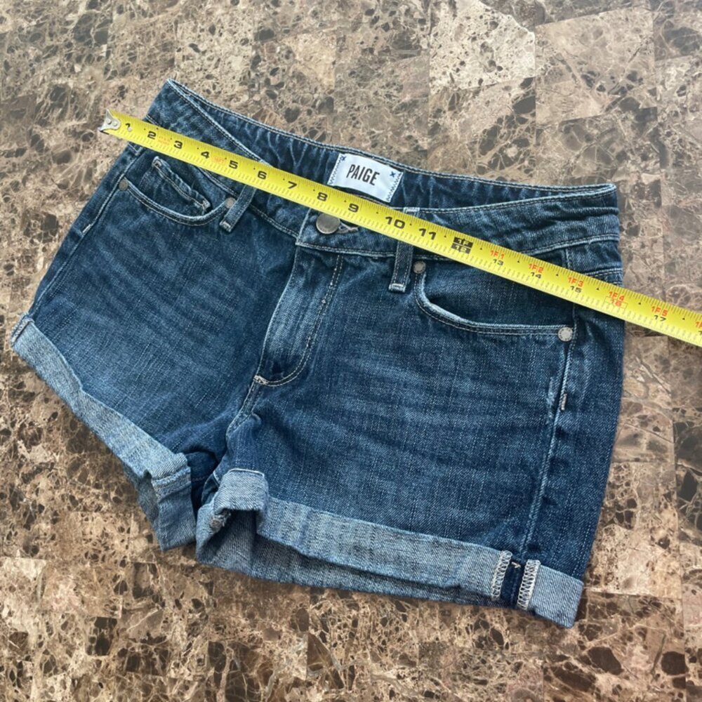 PAIGE JIMMY JIMMY SHORTS DENIM SZ 27 DISTRESSED CHIC BOHO ICONIC VERSATILE - Picture 6 of 13